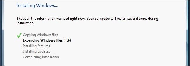 Выбор диск для установки Windows 8