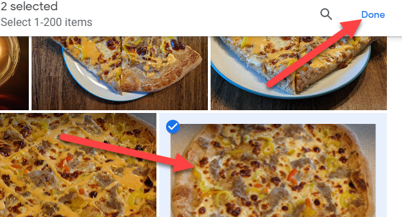 Выберите фотографии для печати.