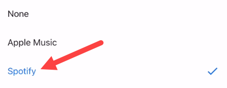 Выберите музыкальное приложение.