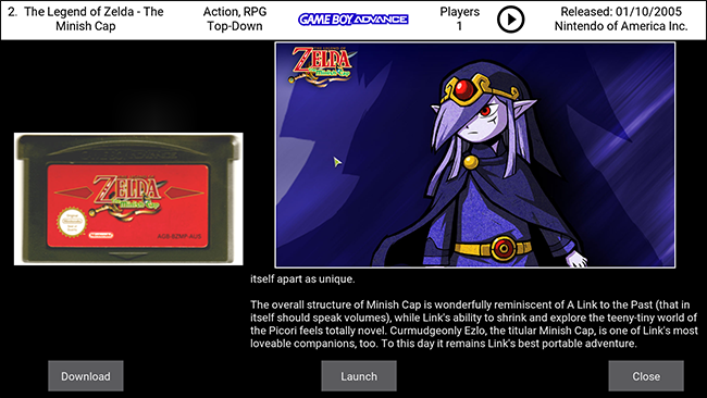 Карточка игры с описанием и кнопками