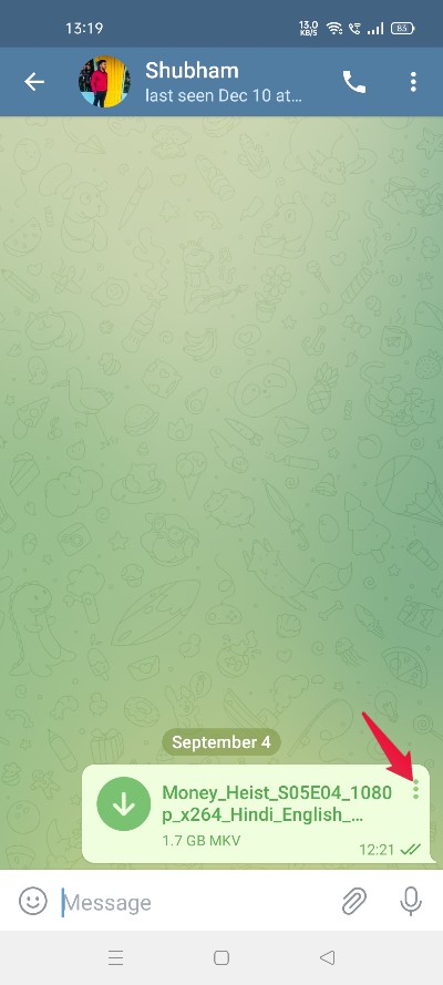 投稿の三点メニュー