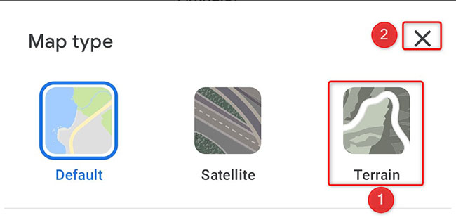 Опция типа карты