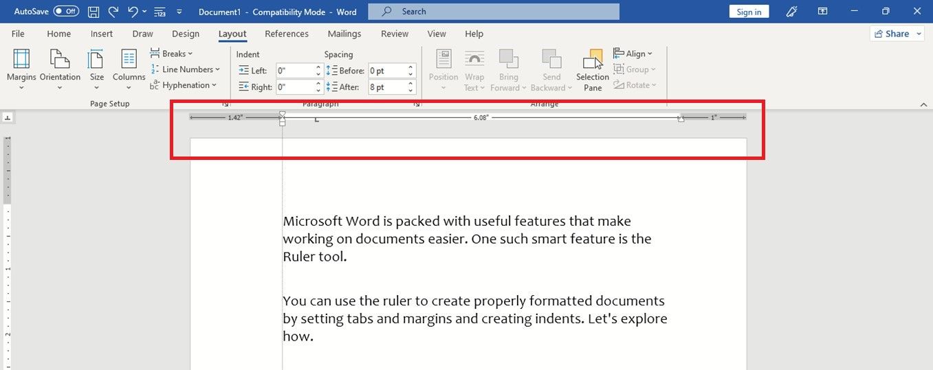 Установка точного поля в Word с удержанием клавиши Alt