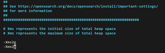 Параметры кучи JVM для OpenSearch