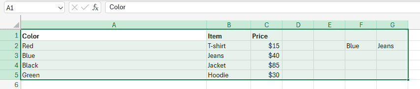XLOOKUP с несколькими критериями в Excel