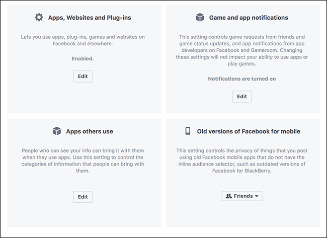 Опции управления доступом приложений и данными, которыми делятся друзья