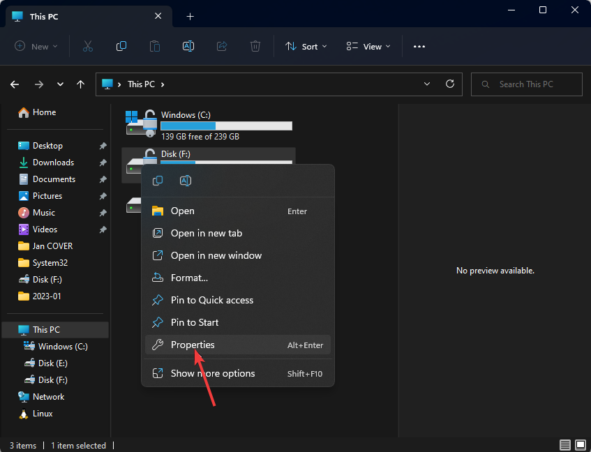 Свойства диска — проверка SMART и ошибок