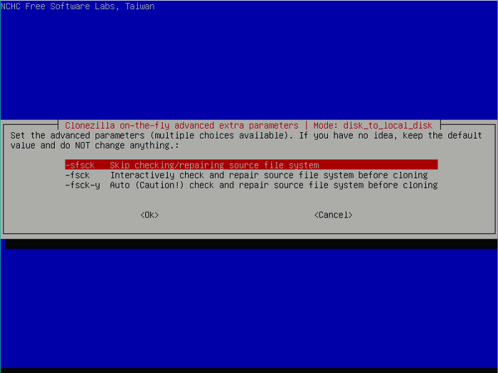 пропуск проверки файловой системы
