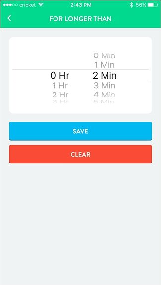 Выбор времени задержки перед выключением и кнопка 'Save'