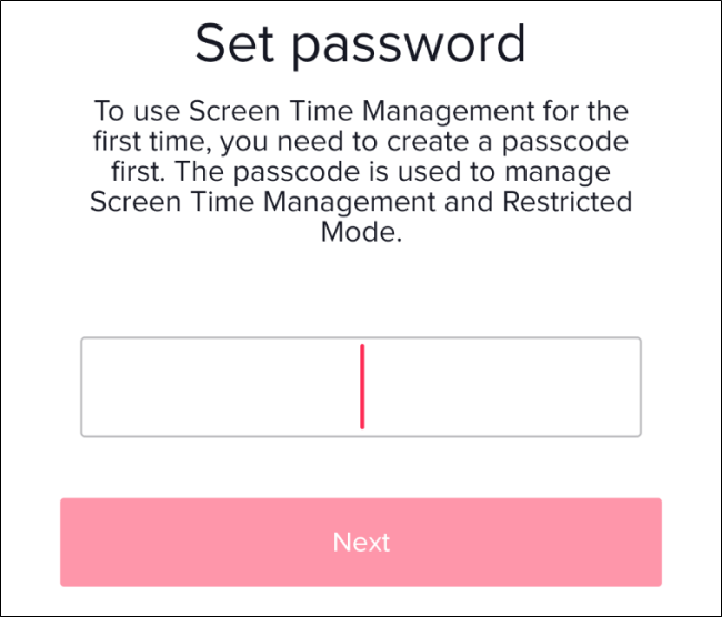 Установка пароля для управления временем