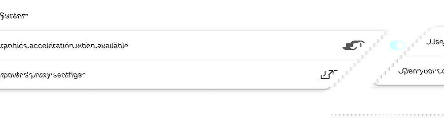 Переключатель аппаратного ускорения в Chrome
