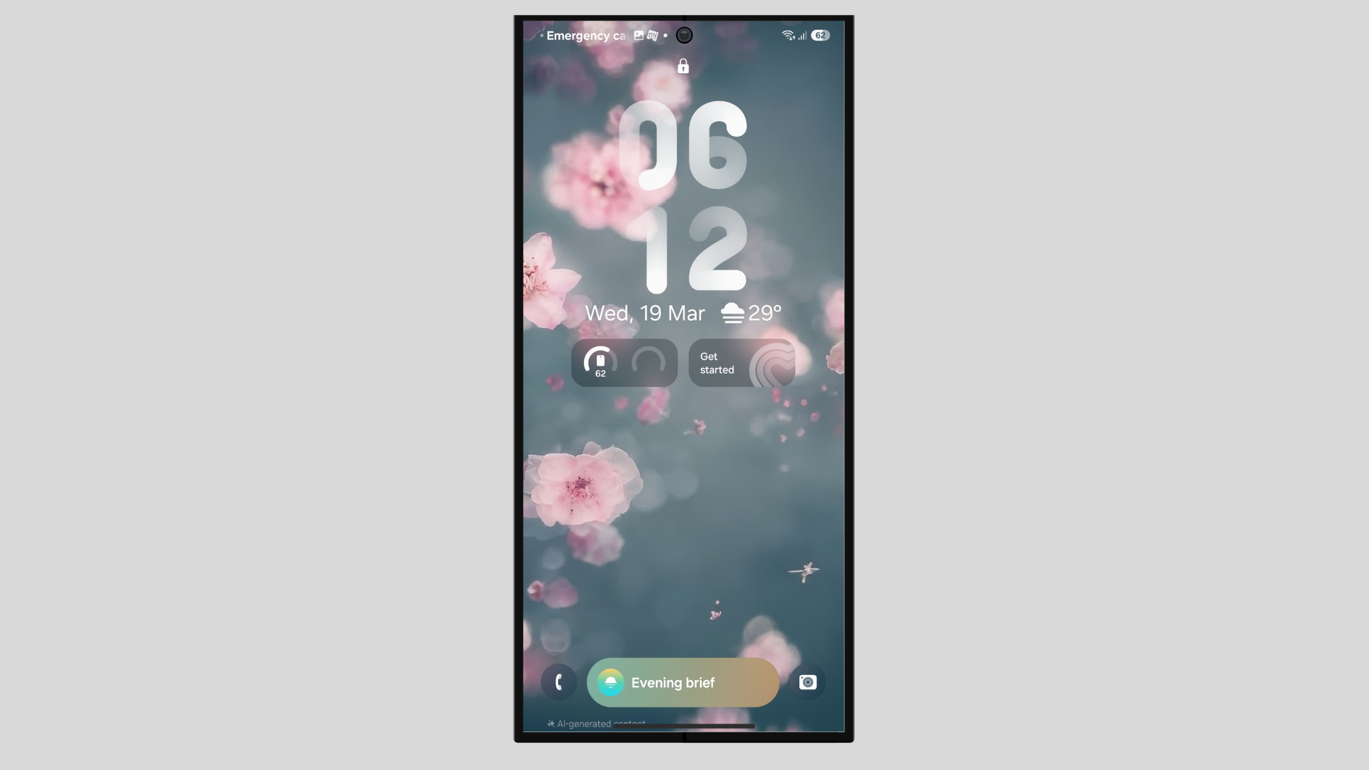 Скриншот кастомизированного Always On Display на Galaxy S25.