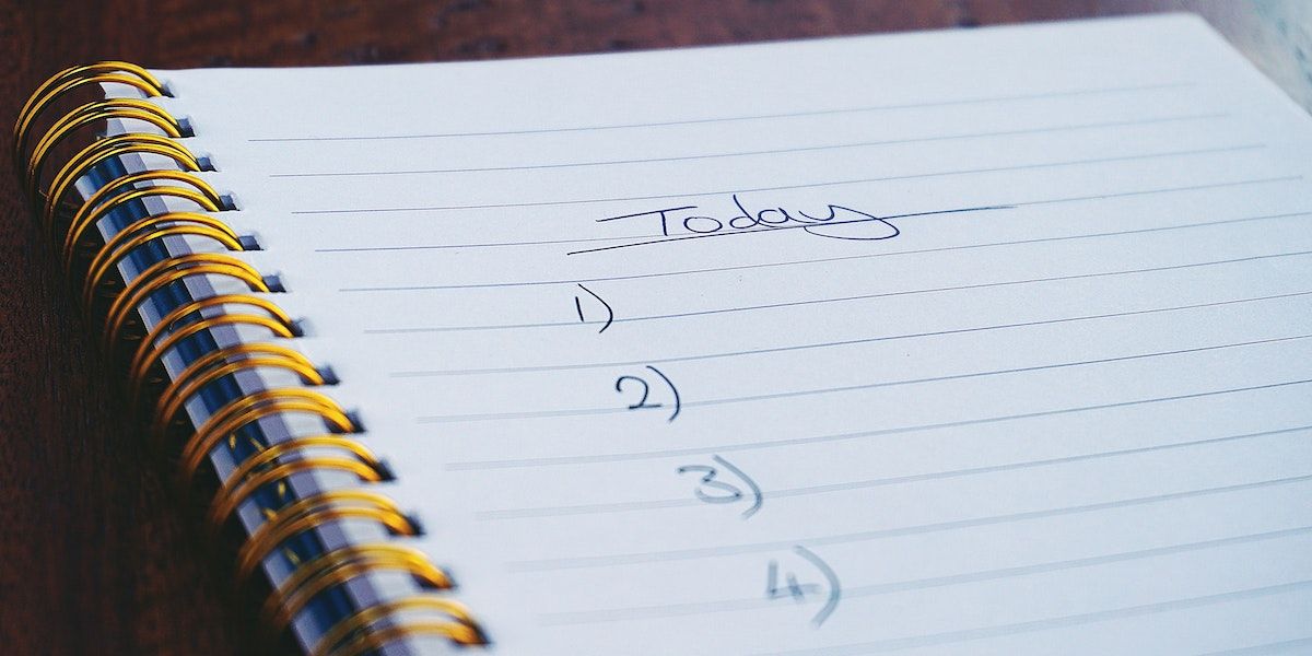 Бумажный список задач 'to do'