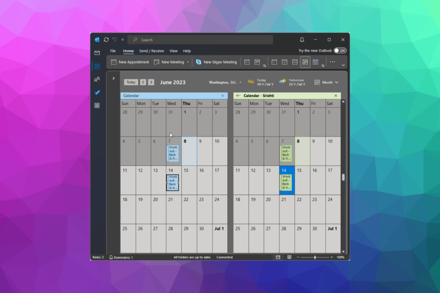 Как скопировать событие в календаре Outlook