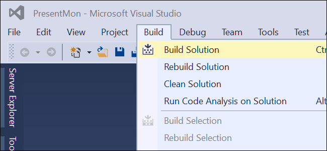 Build Solution в Visual Studio
