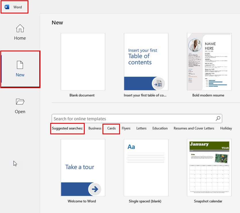 Раздел «Рекомендуемые запросы» в Word