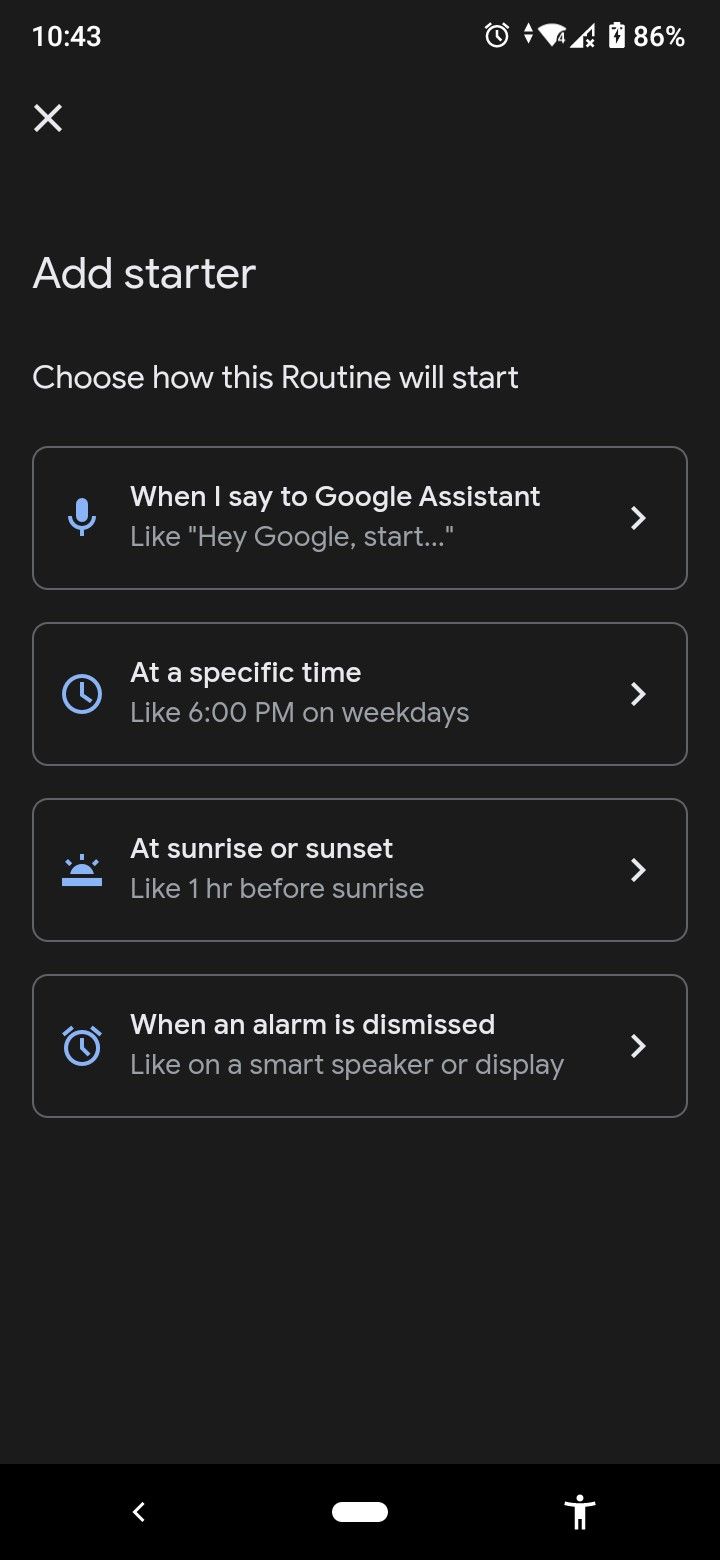 добавление триггера в личную рутину