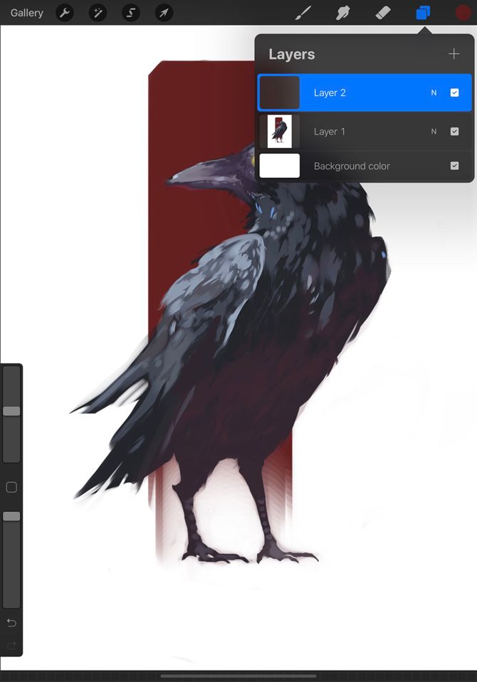 Второй слой в Procreate для палитры