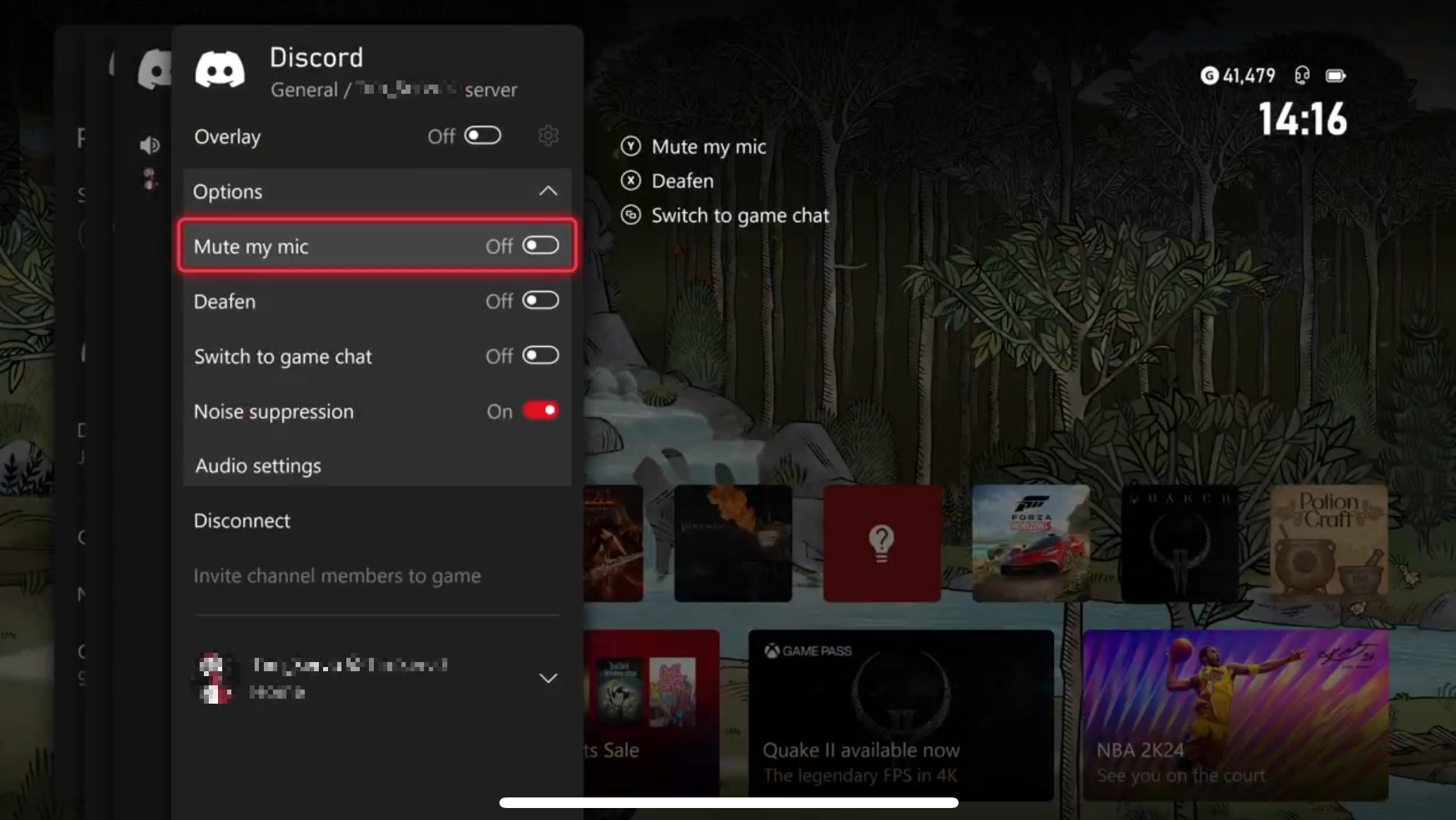 Параметры Discord в гайде Xbox