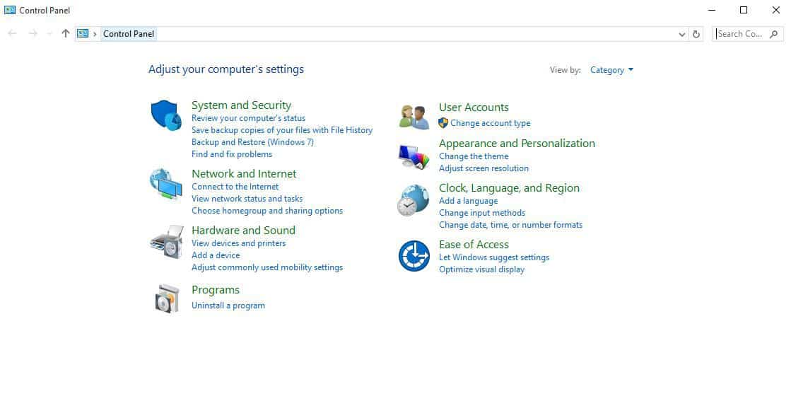 control panel emails won't sync