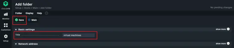 Добавление папки в Checkmk