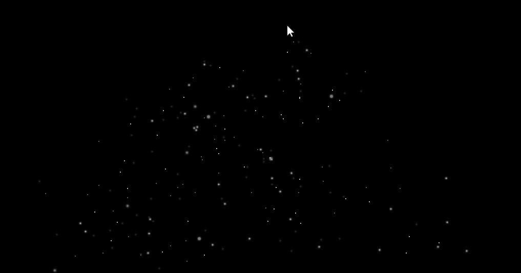 снег, падающий из курсора мыши