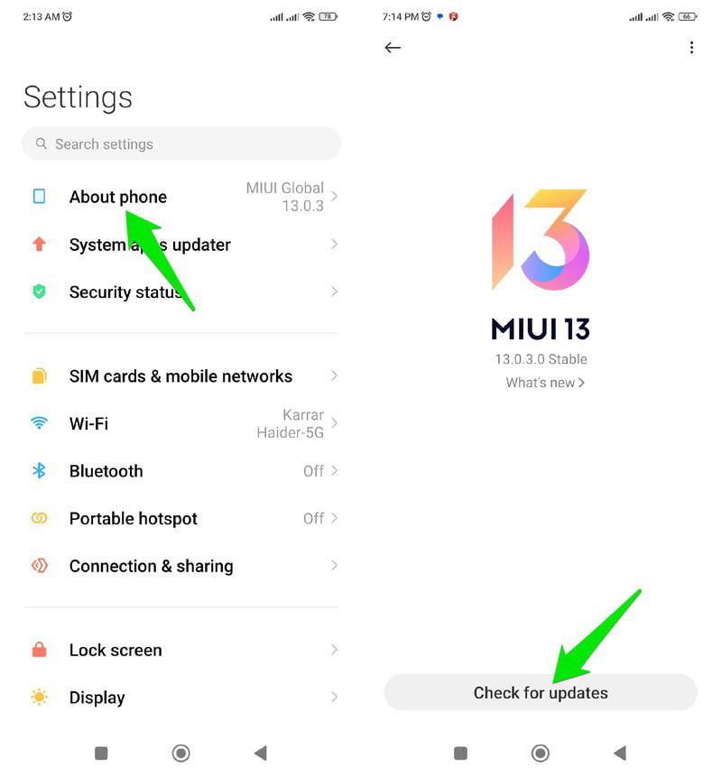 Экран обновления системы Android