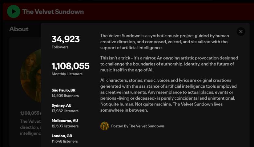 The Velvet Sundown admitting they use AI