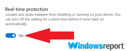 Отключение защиты в реальном времени в Windows Security