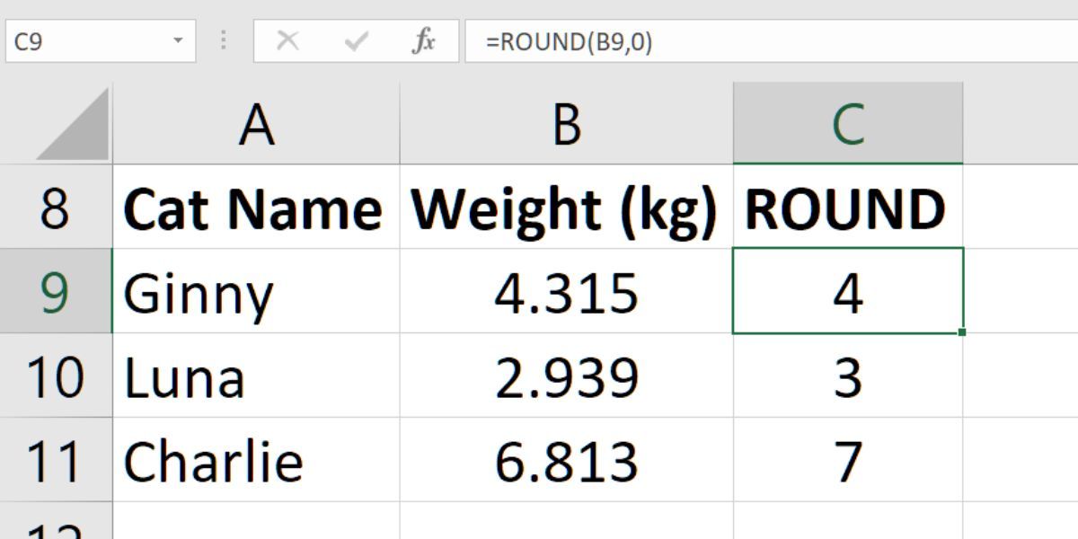 Удаление десятичных знаков и округление до целого в Excel