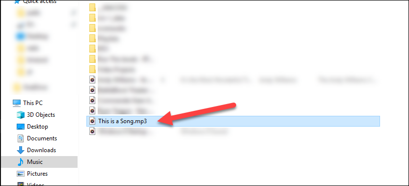 Выделение нескольких файлов музыки в проводнике