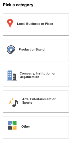 Выбор категории для страницы