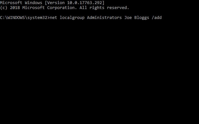 Команда net localgroup для добавления пользователя в группу Администраторы