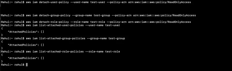 Открепление политики