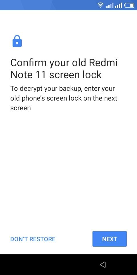Confirm your phone screen lock