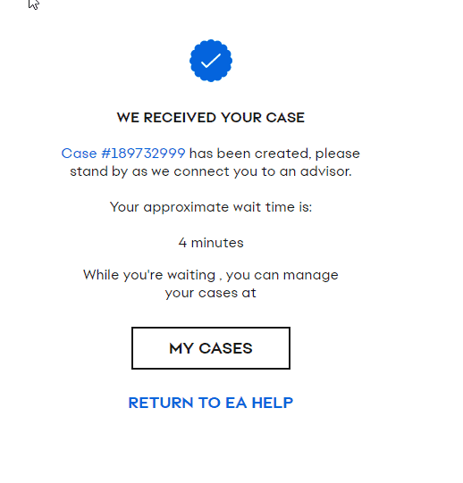 Ожидание подключения к консультанту EA