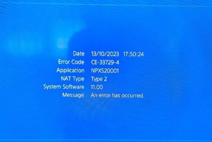 Исправить ошибку CE-33729-4 на PS4