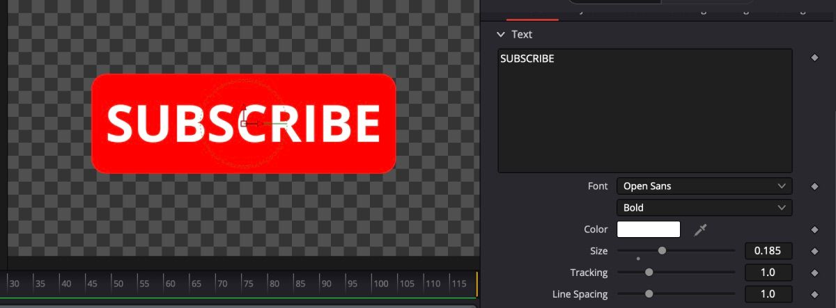 Текст SUBSCRIBE в красной кнопке