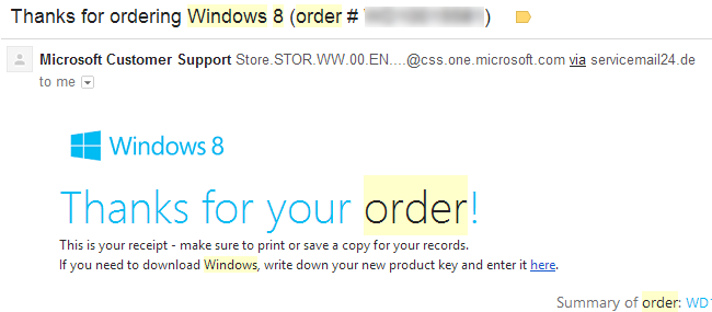 Свод заказа и предложение заказать резервный диск