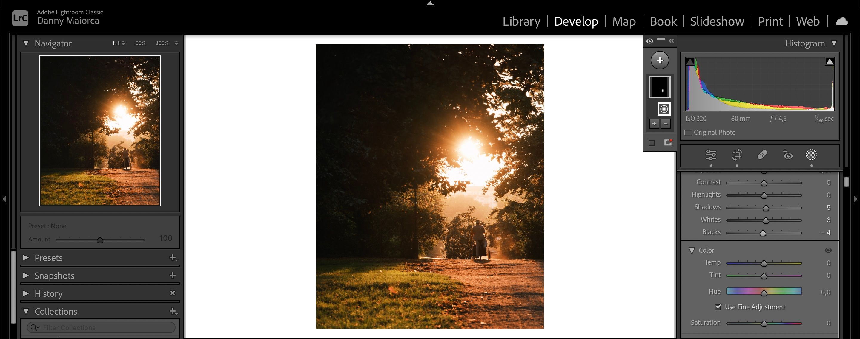 Слайдеры Радиального градиента в Adobe Lightroom