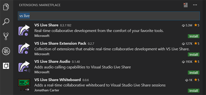 VS Code Extensions Panel