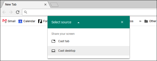 Отправка (cast) экрана с Chromebook