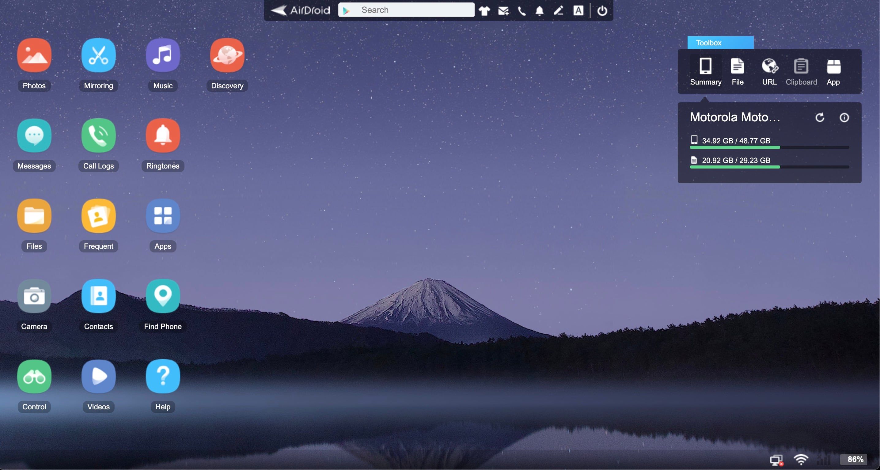 Веб‑доступ к Android через AirDroid