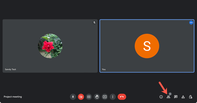 Просмотр участников Google Meet из Календаря