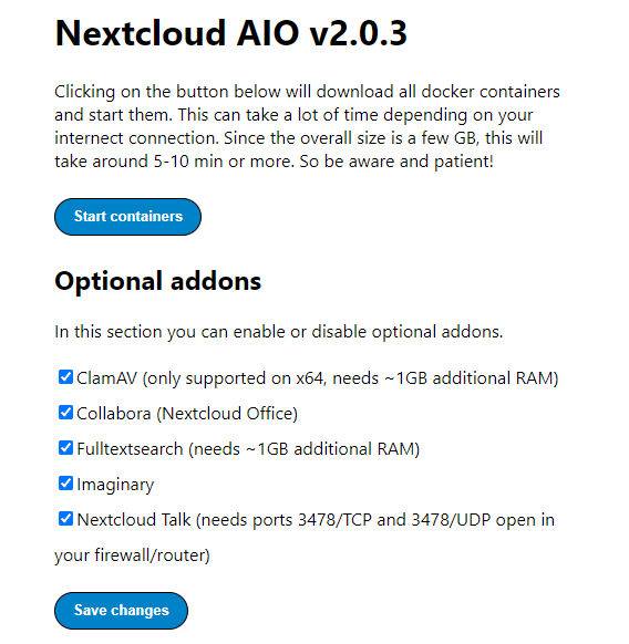 Установка аддонов Nextcloud