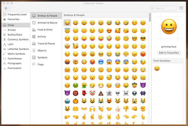 Двойной клик вставляет эмодзи в текст