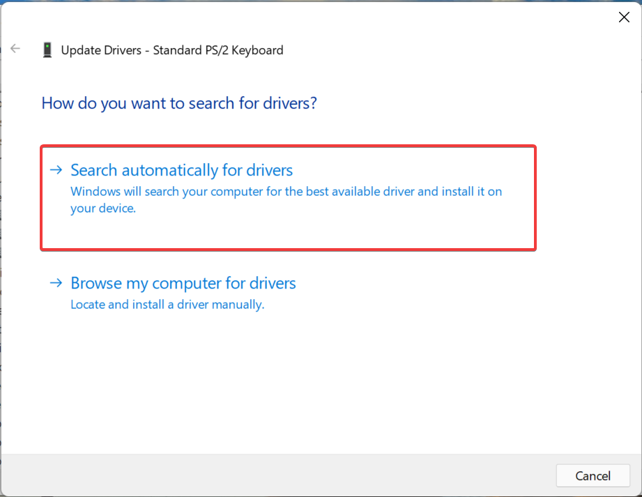 Поиск драйверов автоматически