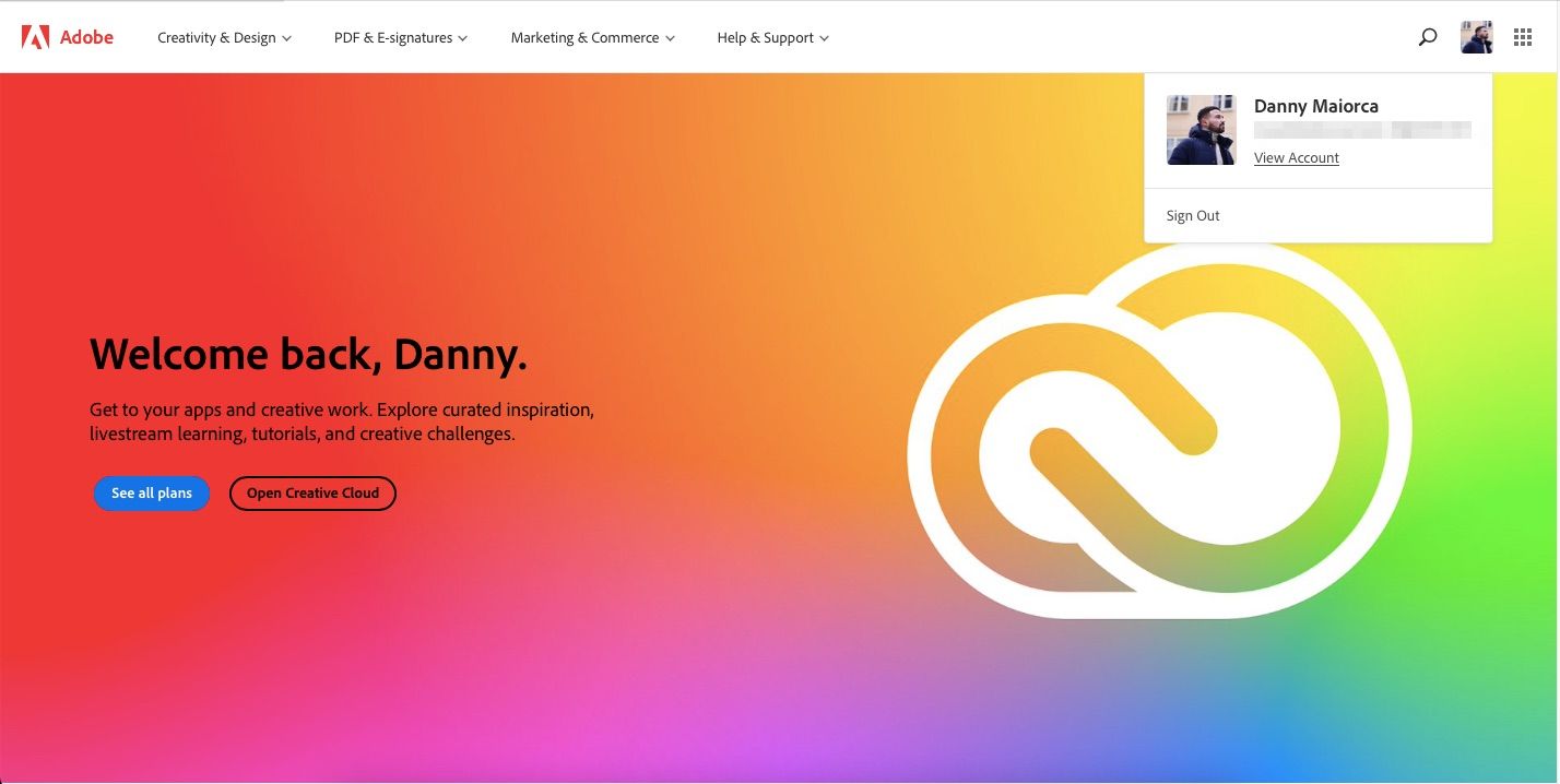 Как изменить подписку Adobe Creative Cloud