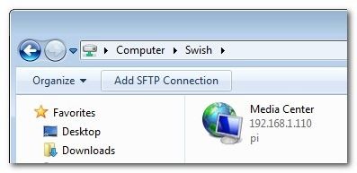 Новая запись SFTP в директории Swish