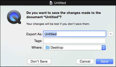 Просмотр и экспорт записанного видео в QuickTime Player